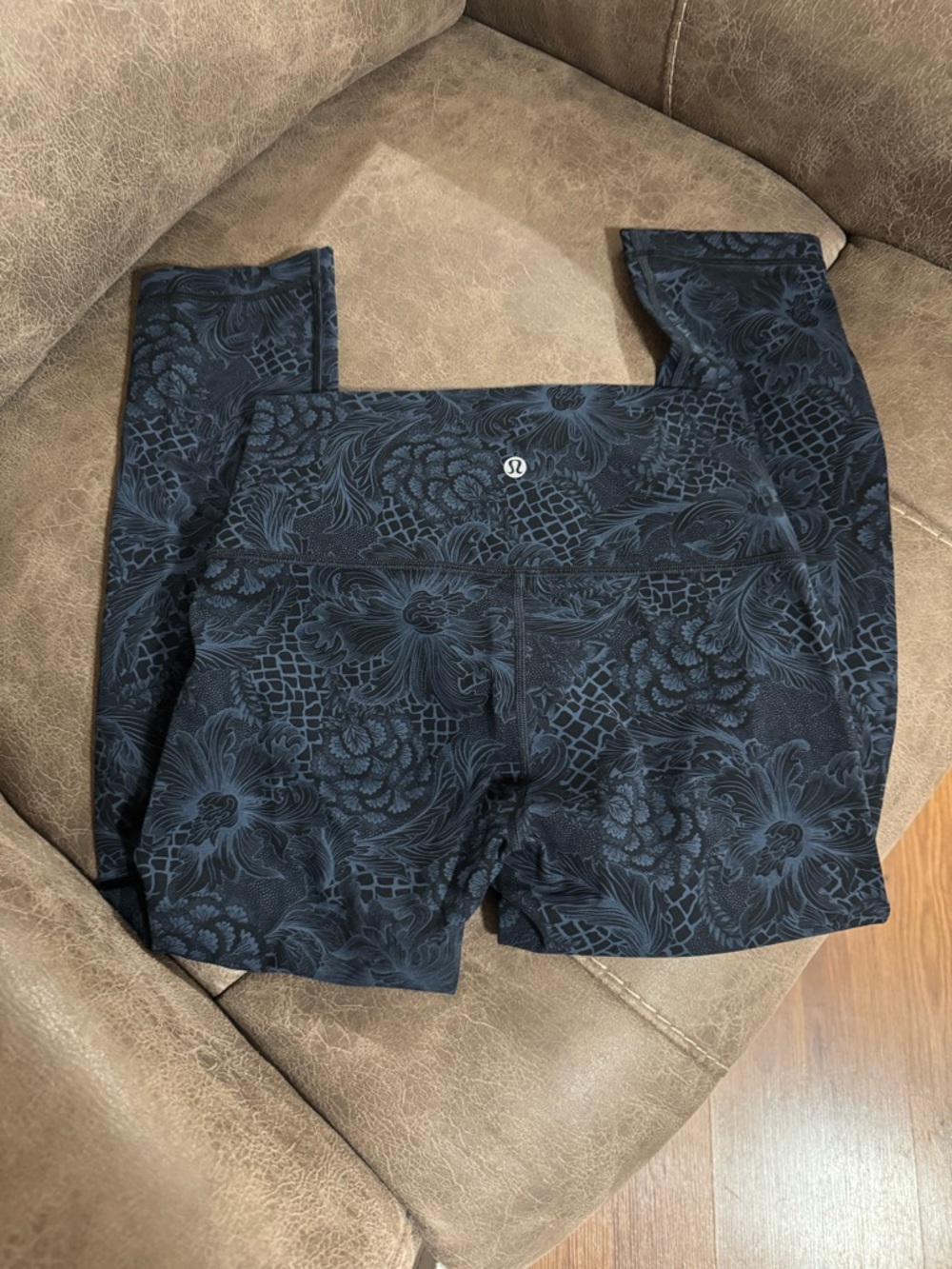 Lululemon Black Floral High-Rise Leggings
